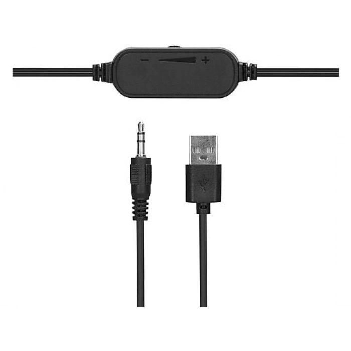 MIKADO MD-176 2.0 3W*2 Siyah RGB Aydınlatmalı USB + 3.5mm USB 5V Hoparlör