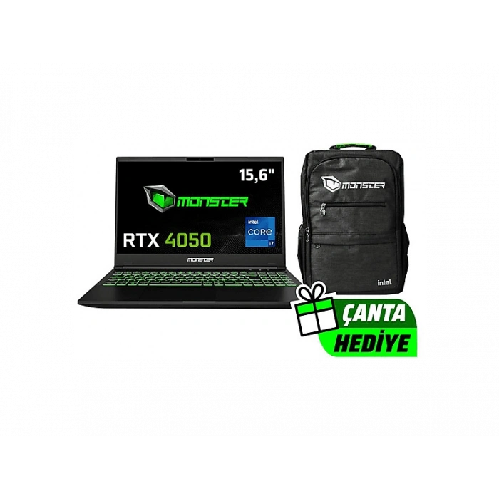 MONSTER Abra A5 V20.7.5/Intel Core i7 13620H/32 GB Ram/1 TB SSD/RTX4050/15.6/W11 Gaming Laptop