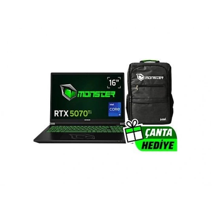 MONSTER Tulpar T6 V3.7.5/ Intel Core i9 13900HX/ 32GB Ram/ 1 TB SSD/ RTX5070 TI/ 16/ W11 Laptop