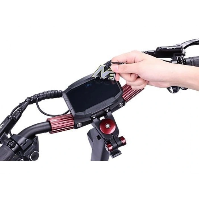 MUKUTA 9 800 W 70 Km Menzil Elektrikli Scooter Siyah Kırmızı