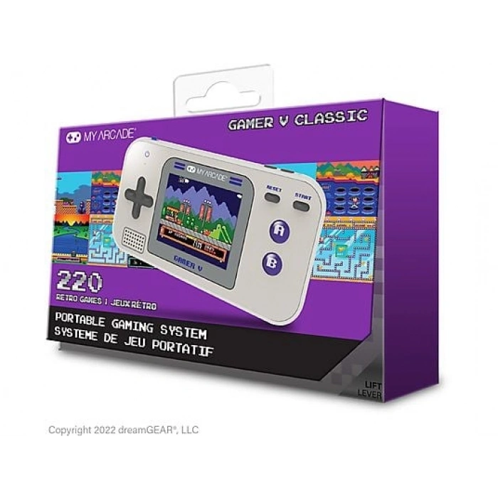 MYARCADE Gamer V Retro Konsol 220 Oyun Gri Mor