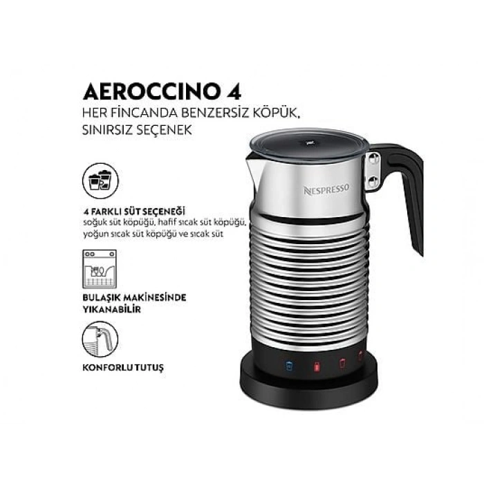 NESPRESSO Aeroccino 4 Süt Köpürtücü Gümüş