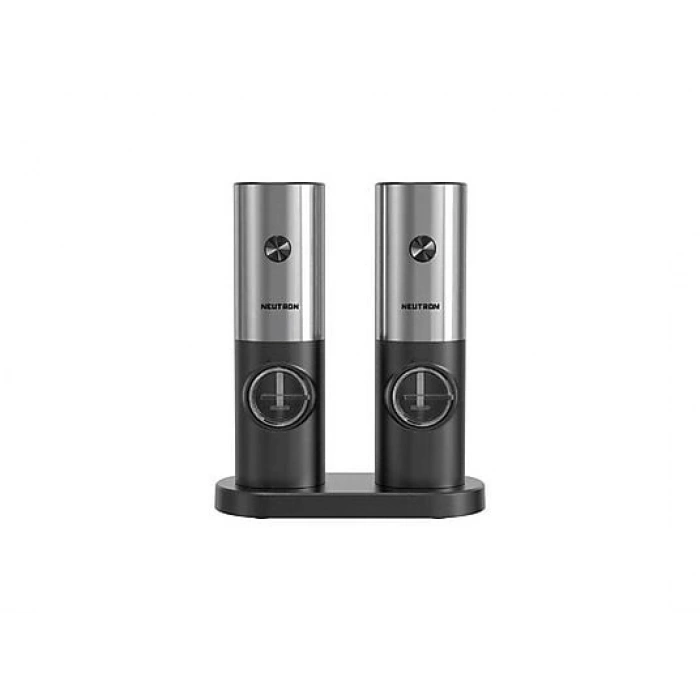 NEUTRON NTL-PG-22D Elektrikli İkili Tuz ve Baharat Öğütücü Siyah