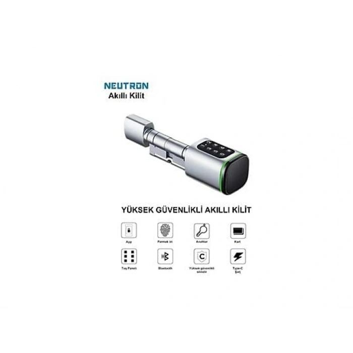 NEUTRON NTL-SC-02FKPW Parmak izi, Anahtarlı, Tuşlu, Kartlı ve Uzaktan Kontrollü Akıllı Kapı Kilidi