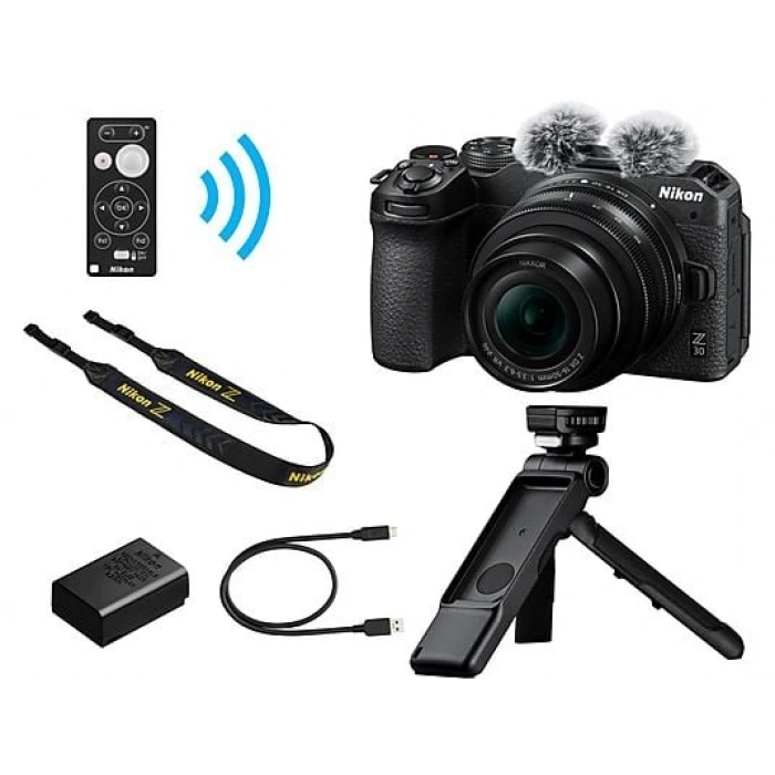 NIKON Z 30 Vlogger Kit Aynasız Fotoğraf Makinesi Siyah
