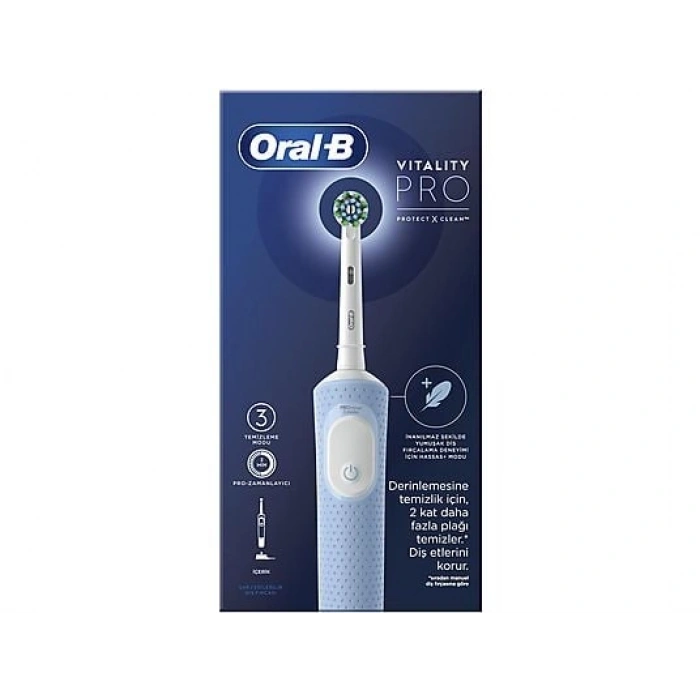 ORAL B D 103 Vitality Pro Şarjlı Elektrikli Diş Firçası Mavi