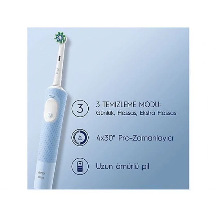 ORAL B D 103 Vitality Pro Şarjlı Elektrikli Diş Firçası Mavi