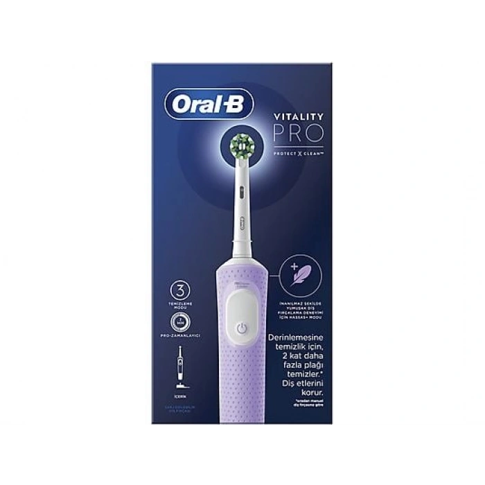 ORAL B D103 Vitality Pro Cross Action Şarjlı Diş Fırçası Lila
