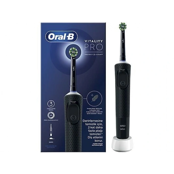 ORAL B D103 Vitality Pro Cross Action Şarjlı Diş Fırçası Siyah