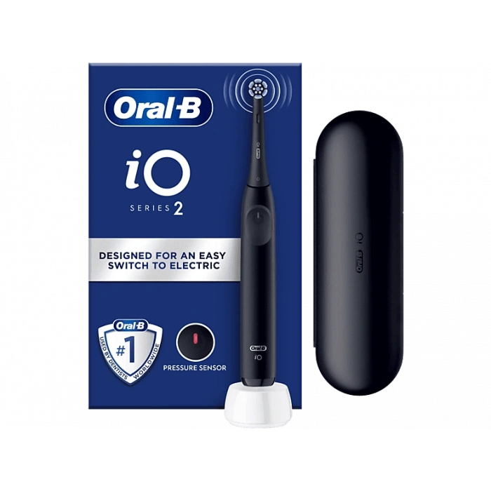 ORAL B IO 2 Serisi Şarjlı Diş Fırçası Siyah + Seyahat Kabı