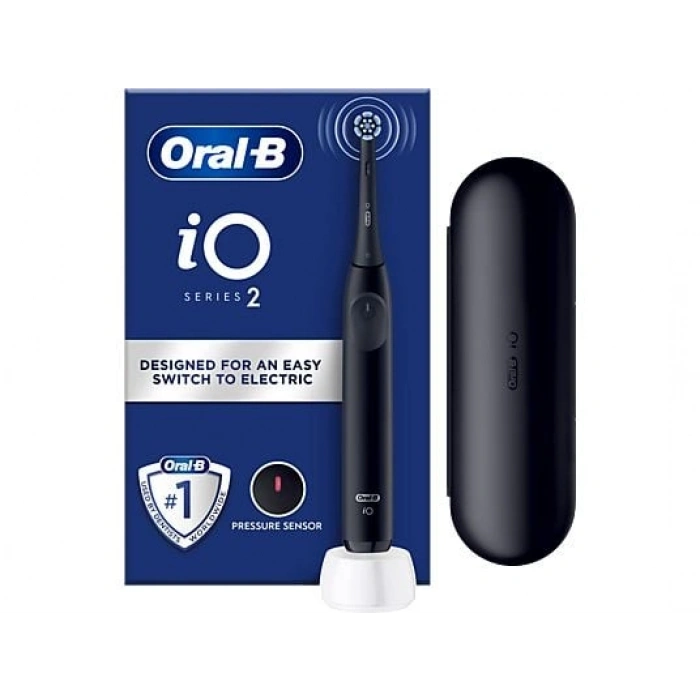ORAL B IO 2 Serisi Şarjlı Diş Fırçası Siyah + Seyahat Kabı