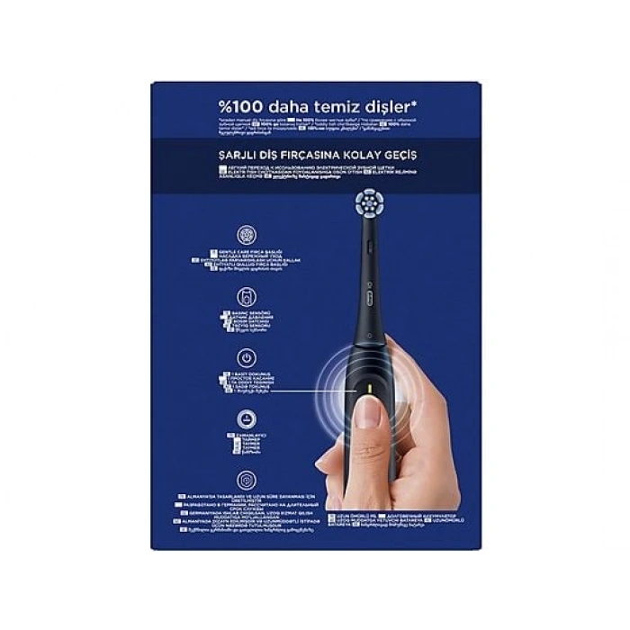 ORAL B IO 2 Serisi Şarjlı Diş Fırçası Siyah + Seyahat Kabı