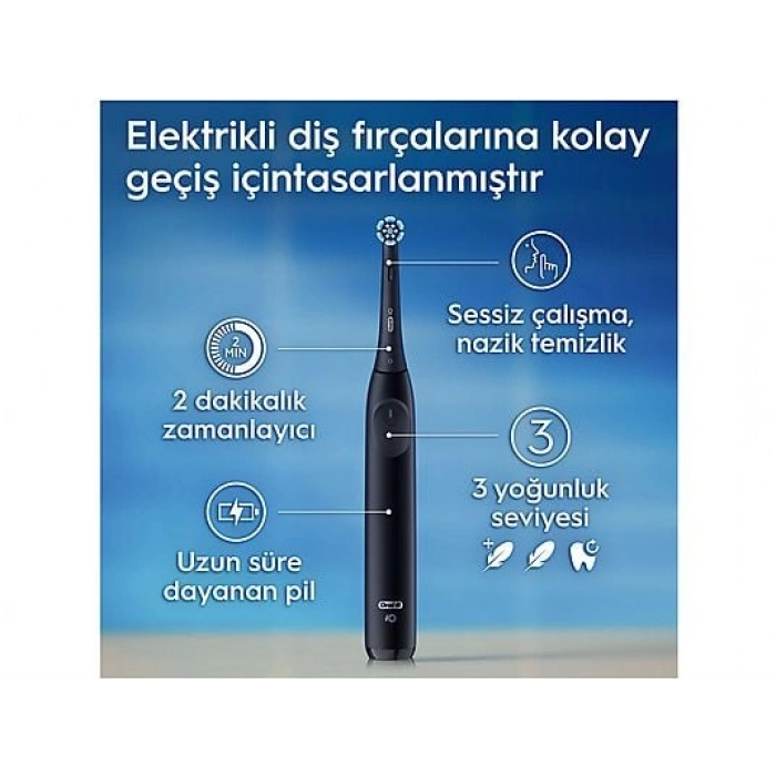 ORAL B IO 2 Serisi Şarjlı Diş Fırçası Siyah + Seyahat Kabı