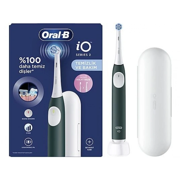 ORAL B IO 2 Serisi Şarjlı Diş Fırçası Yeşil + Seyahat Kabı