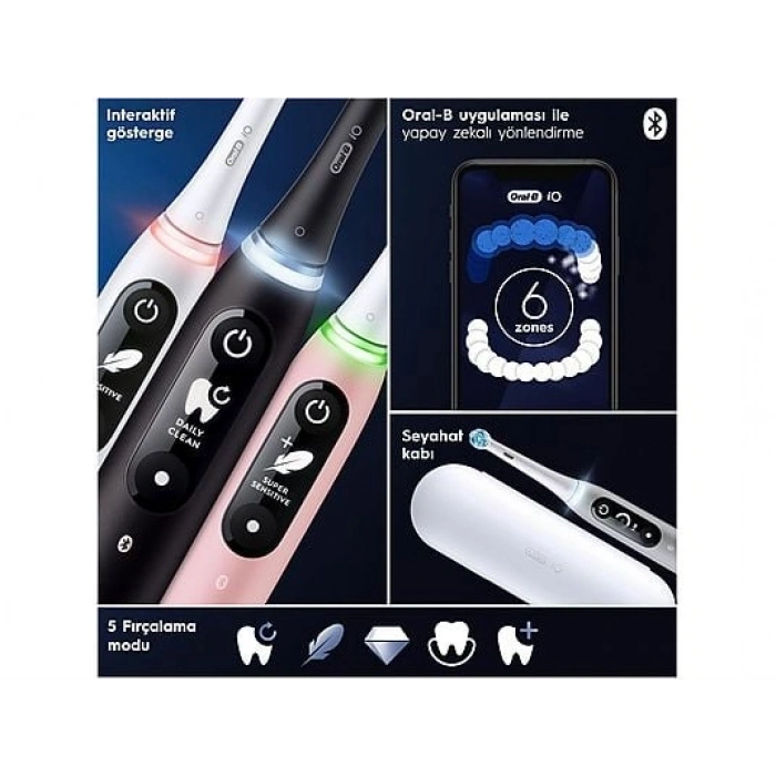 ORAL B IO 6 Smile Serisi Şarjlı Diş Fırçası Siyah