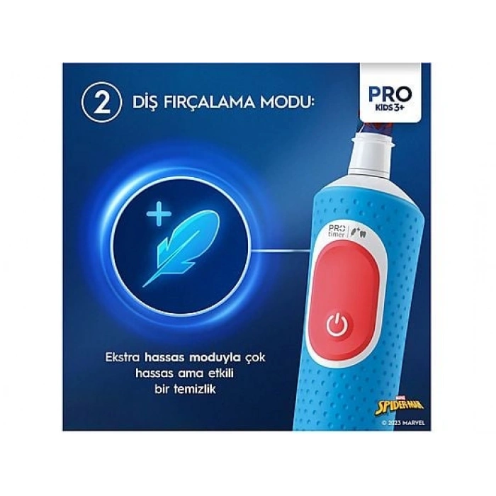 ORAL B Vitality Pro Spiderman Özel Seri Çocuklar İçin Şarj Edilebilir Diş Fırçası D103