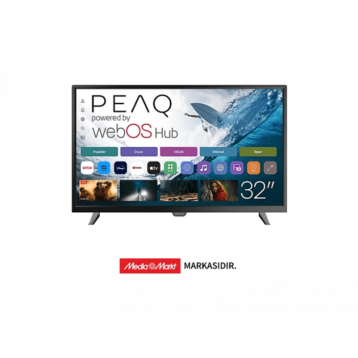 PEAQ PQ32DAL540 32 inç 80 Ekran Dahili Uydu Alıcılı Smart WebOS LED TV