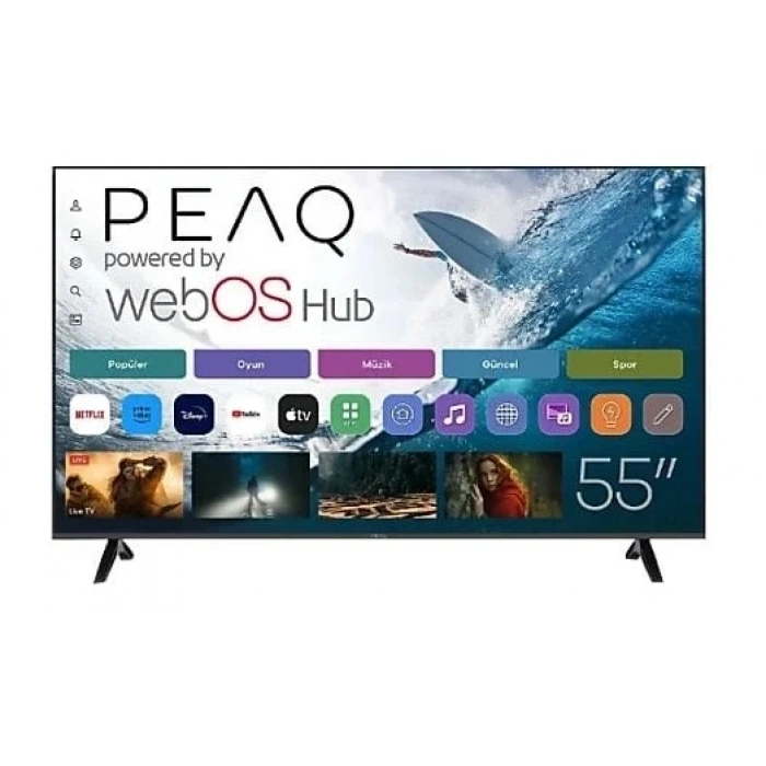 PEAQ PQ55FMN25 55 inç 139 Ekran Dahili Uydu Alıcılı Smart WebOS 4K UHD LED TV