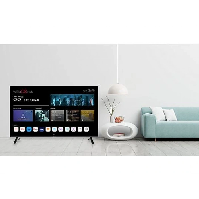PEAQ PQ55FMN25 55 inç 139 Ekran Dahili Uydu Alıcılı Smart WebOS 4K UHD LED TV