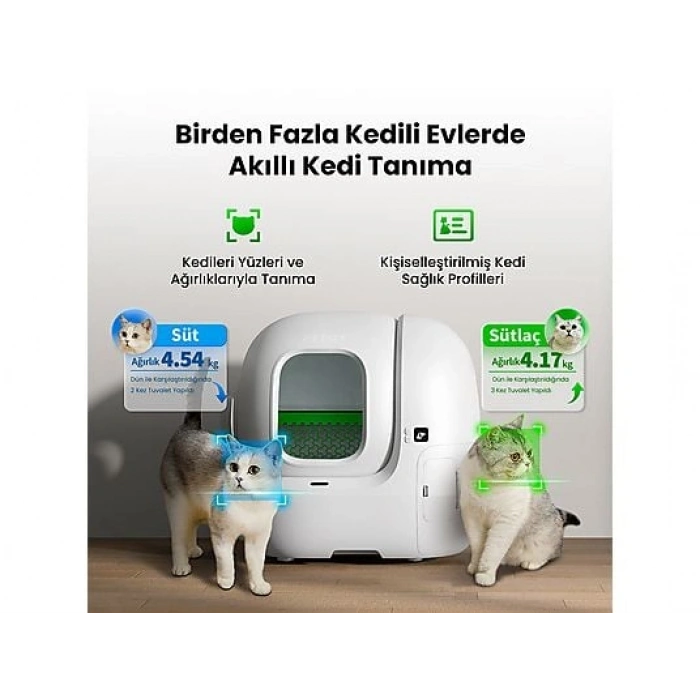 PETKIT Purobot Max Pro With Camera Akıllı Kedi Tuvaleti Beyaz