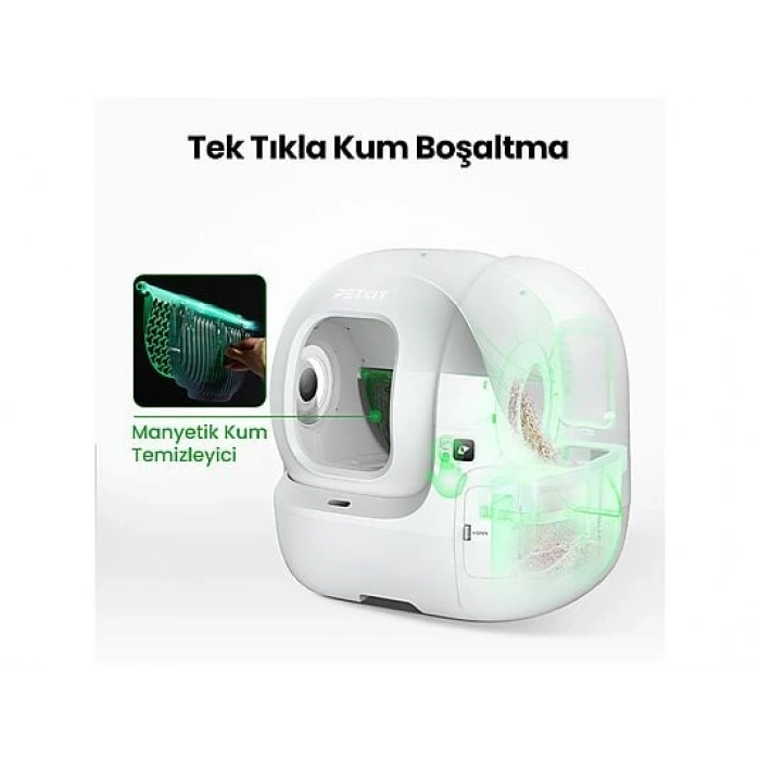 PETKIT Purobot Max Pro With Camera Akıllı Kedi Tuvaleti Beyaz