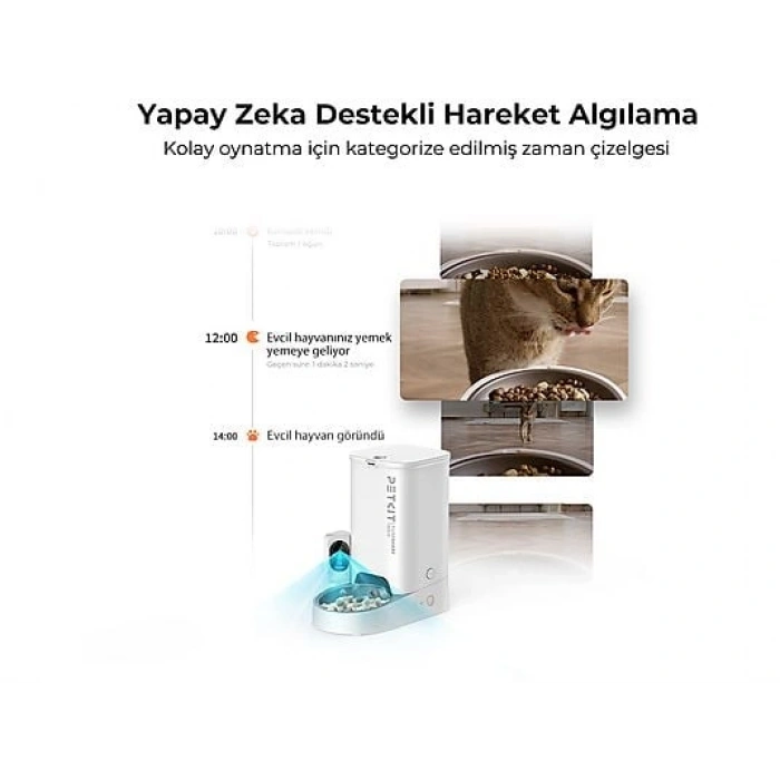PETKIT Yumshare Solo Kameralı Evcil Hayvan Besleyici Beyaz