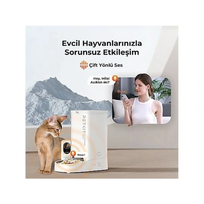 PETKIT Yumshare Solo Kameralı Evcil Hayvan Besleyici Beyaz