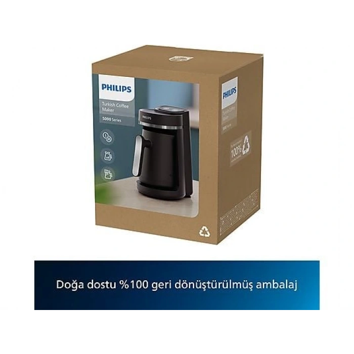 PHILIPS 5000 Serisi Türk Kahve Makinesi HDA150/61 Siyah Gümüş