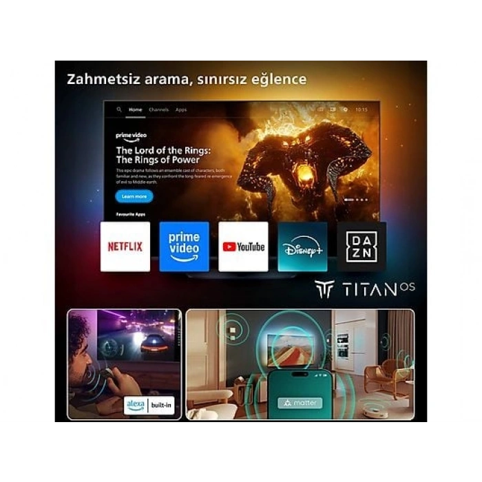 PHILIPS 55PUS8500/62 55 inç 139 Ekran Smart 4K UHD Dolby Atmos Titan OS Ambilight QLED TV