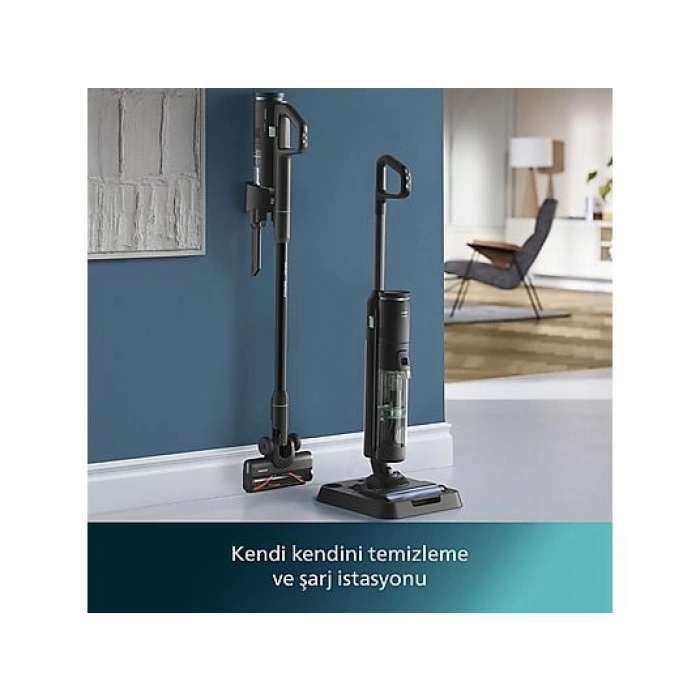 PHILIPS Aqua Trio 7000 Seri XW7263/11 Islak & Kuru Temizlik Kablosuz Dikey Süpürge