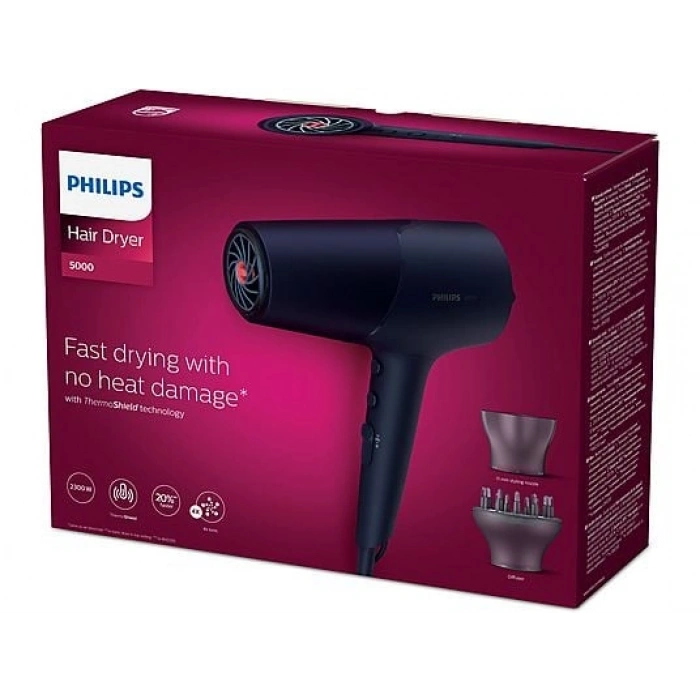 PHILIPS BHD510/00 5000 Series 2300 W Saç Kurutma Makinesi Lacivert