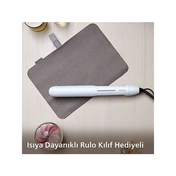 PHILIPS BHS520/00 5000 Serisi, Bukle Yapma Özellikli, Argan Yağı Katkılı, İyonik Bakım, Isıya Dayanıklı Saç Düzleştirici Kılıf Hediyeli