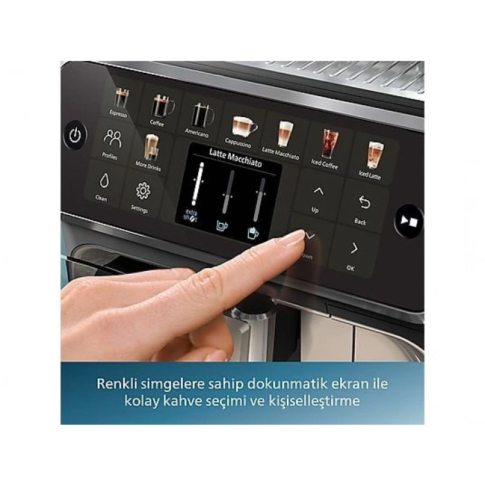 PHILIPS EP5547/90 Tam Otomatik Espresso Makinesi Krom Siyah