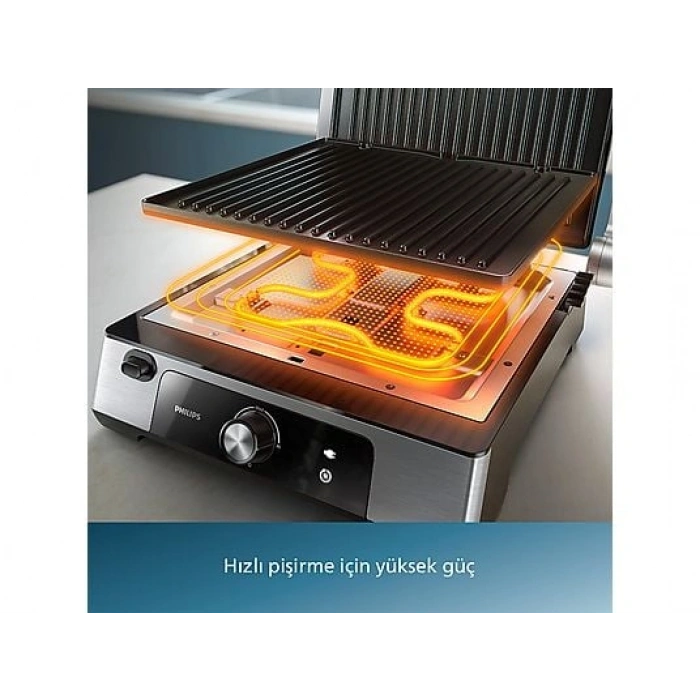 PHILIPS HD6301/90 5000 Serisi Izgara ve Tost Makinesi Inox