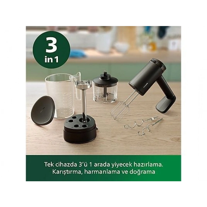PHILIPS HR3781/20 3ü 1 Arada El Mikseri Siyah