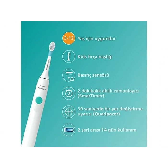 PHILIPS HX3601/01 Sonicare Çocuklar İçin Şarjlı Diş Fırçası