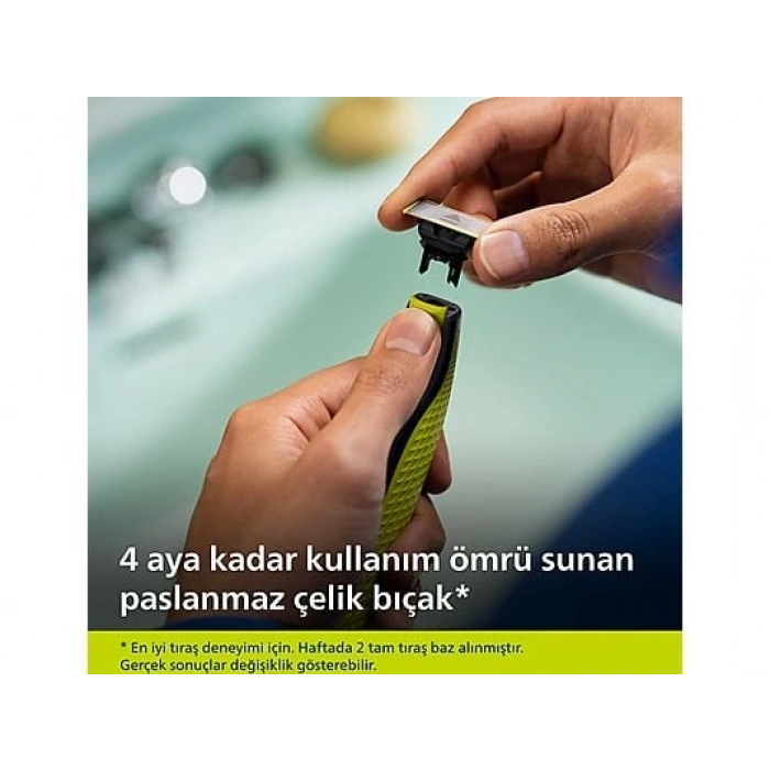 PHILIPS QP2724/10 Oneblade Yüz Şekillendirici Lime Yeşili