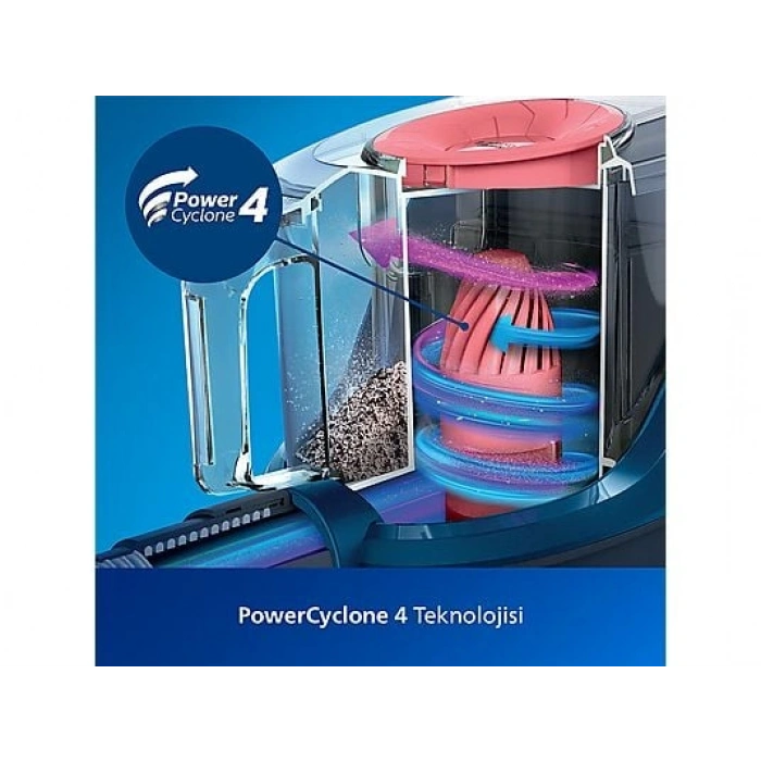 PHILIPS XB2123/09 2000 Serisi Toz Torbasız Elektrikli Süpürge Lacivert