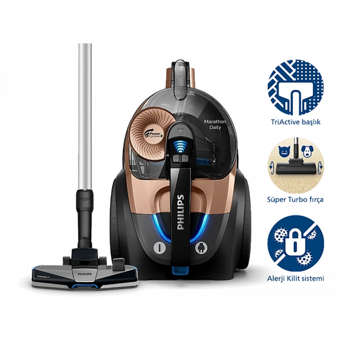 PHILIPS XB7151/07 Marathon Daily Toz Torbasız Elektrikli Süpürge
