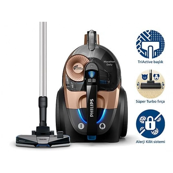 PHILIPS XB7151/07 Marathon Daily Toz Torbasız Elektrikli Süpürge