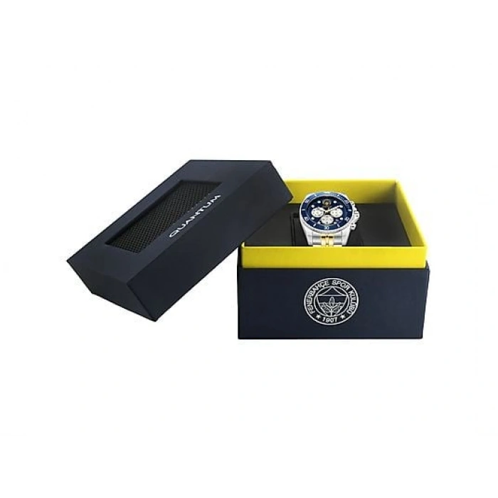 QUANTUM Fenerbahçe 25/M2 HA036UFS02 Çelik Kasa 42 mm Kol Saati Çok Renkli