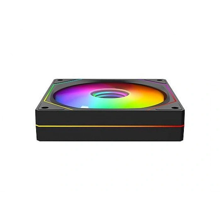 RAMPAGE 7C-120S 120x120x25mm Double Ring Aynalı ARGB Kasa Fanı Siyah