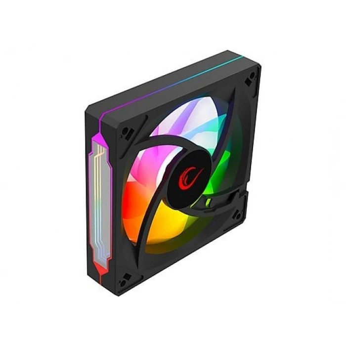 RAMPAGE 7C-120S 120x120x25mm Double Ring Aynalı ARGB Kasa Fanı Siyah