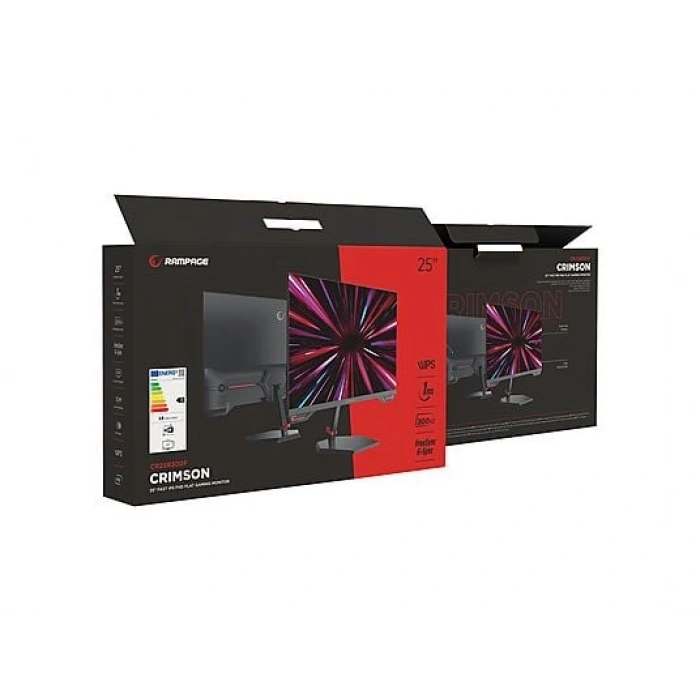 RAMPAGE CR25R300F Crimson 25 inç 300Hz 1 ms CSOT Fast IPS Full HD Freesync/G-Sync PC Flat Gaming Monitör