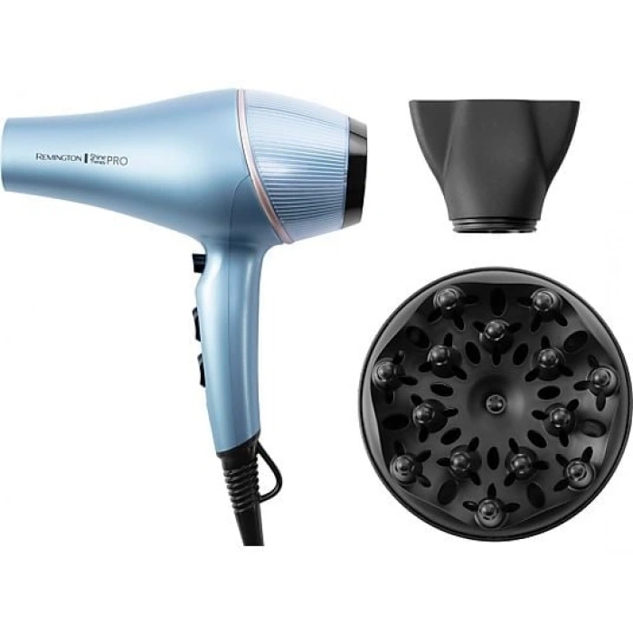 REMINGTON AC9300 Shine Therapy Pro AC Motor Saç Kurutma Makinesi Açık Mavi
