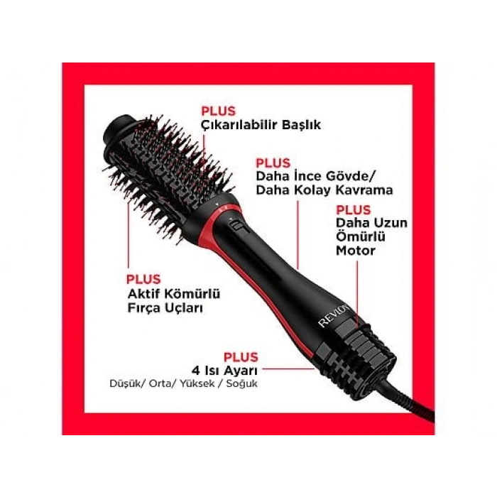 REVLON RVDR5298 One Step Plus Volumiser Saç Kurutma Makinesi ve Şekillendirici Siyah