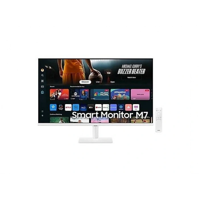SAMSUNG M7 M70D (HDMI+USB +USB-C) 4K WiFi+Bluetooth Smart 32 inç 4K UHD 4 ms 60 Hz Monitör Beyaz