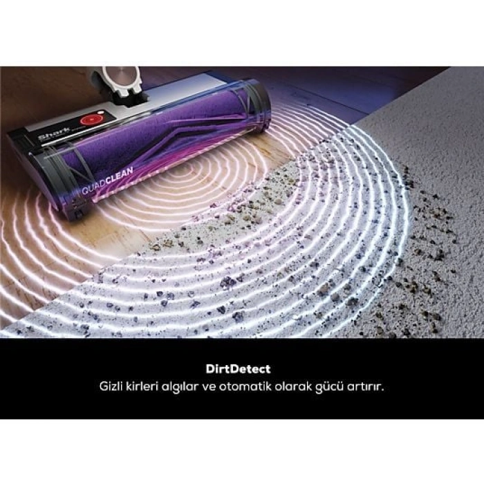SHARK Detect Auto-Empty Sistemli Turbo Başlıklı Şarjlı Dikey Süpürge