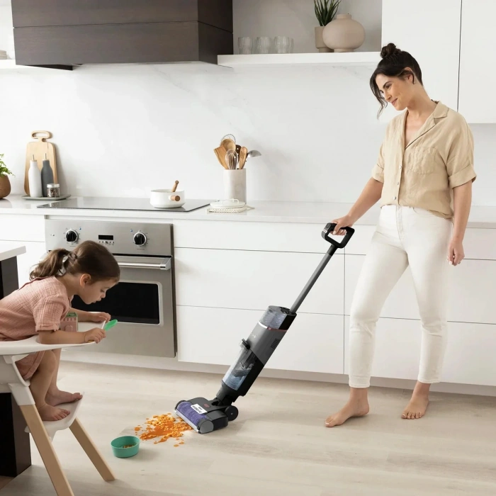 SHARK HydroVac Pro Islak&Kuru Şarjlı Silme ve Süpürme Makinesi Koyu Gri