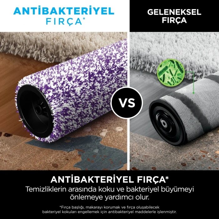 SHARK HydroVac Pro Islak&Kuru Şarjlı Silme ve Süpürme Makinesi Koyu Gri
